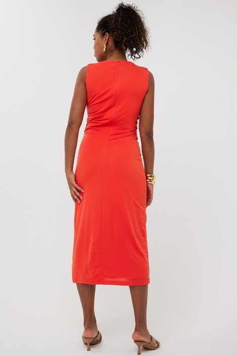 EsQualo dress long slv/lss gathering
